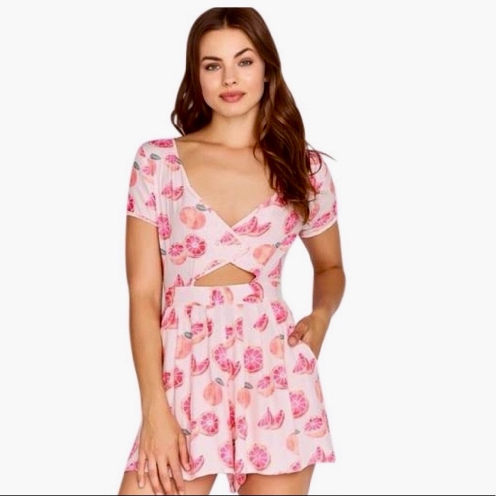 WILDFOX Grapefruit Print Romper